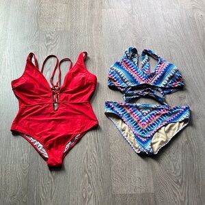 Cupshe 2 for 1 bathing suits $25 both 
size 12